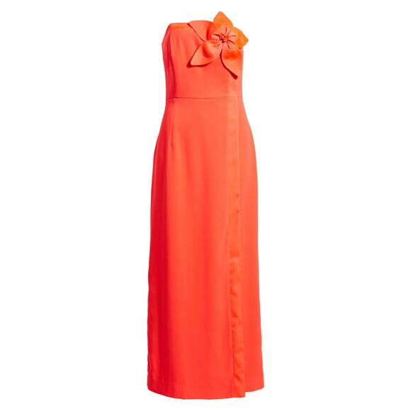NWT Lilly Pulitzer Anasophia Rosette Strapless Maxi Dress Sz 16 Cane Coral Pink - Picture 5 of 13